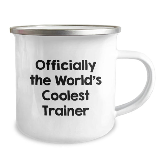 Funny Trainer Gifts for Men, Officially The World's Coolest Trainer Camping Mug Birthday Unique Gifts from Family - Image 2