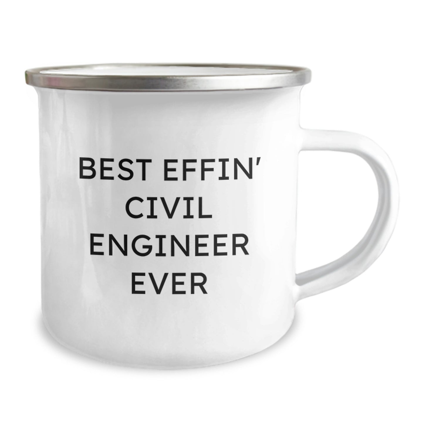 Unique Valentine's Gifts for Civil Engineers, Funny 'Best Effin' Civil Engineer Ever' Camping Mugs from Friends - Image 2