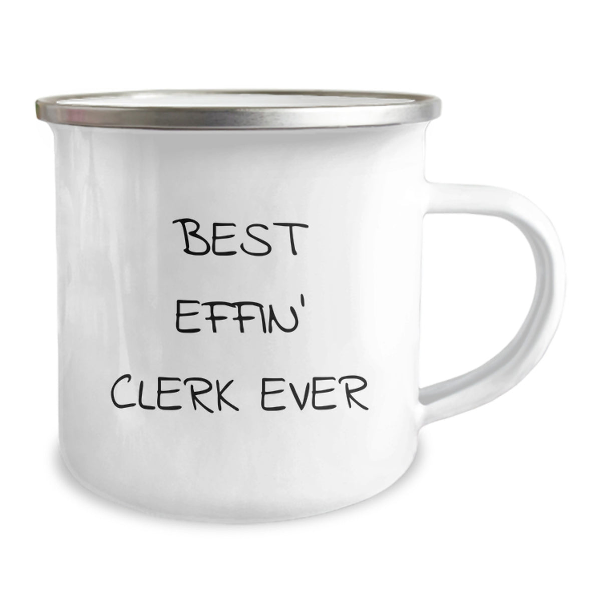 Cute Clerk Gifts from Friends, Best Effin' Clerk Ever Camping Mug for Valentine's Unique Gifts - Image 2