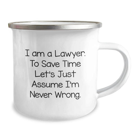 Funny Lawyer Gifts for Lawyer Friends from Lawyer Family - Camping Mug - 'I Am A Lawyer' - Image 2