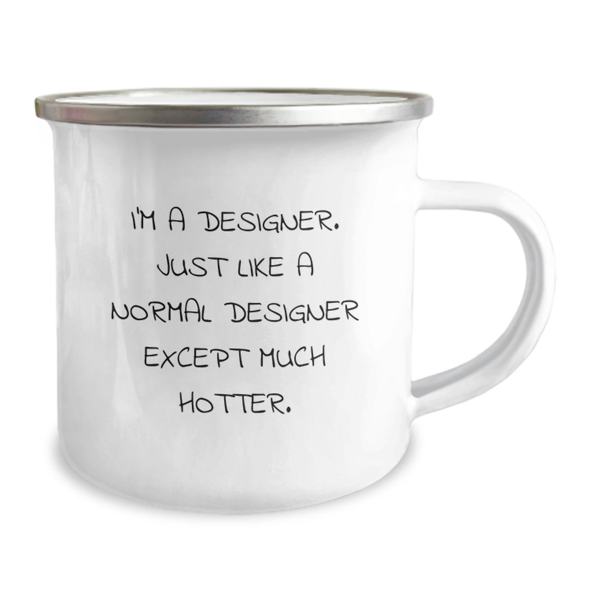 Funny Designer Gifts for Mom, Unique Camping Mug for Mom, 'I'm A Designer Just Like A Normal Designer Except Much Hotter' - Image 2