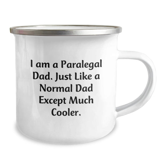 Funny Paralegal Gifts from Dad, Unique Birthday Unique Gifts for Paralegal Men, I'm a Paralegal Dad Camping Mug - Image 2