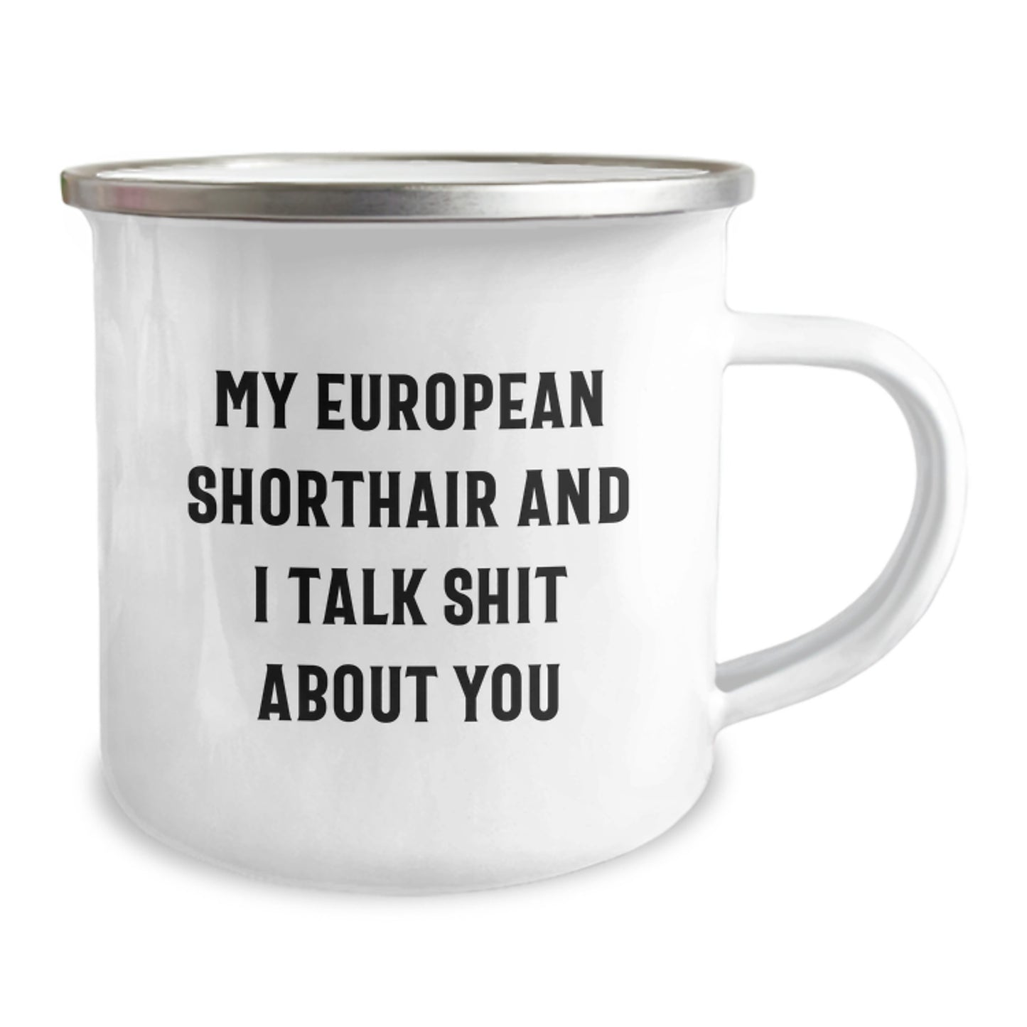 European Shorthair Camping Mug Idea for Coworkers Birthday Gift - Image 2