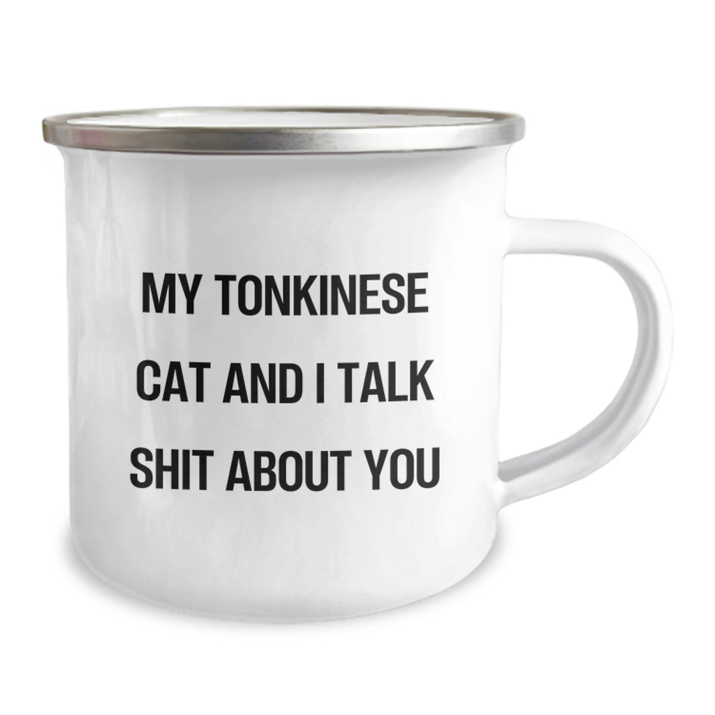 Funny Tonkinese Cat Gifts from Men, Camping Mug for Tonkinese Cat Lovers, Mother's Day Unique Gifts - Image 2