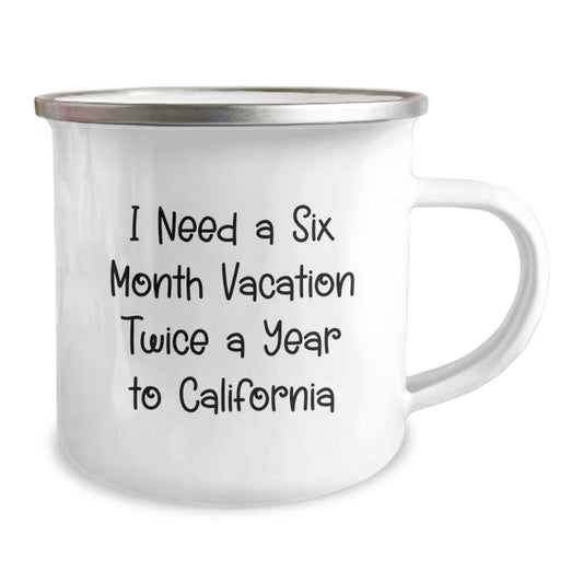 Funny California Gifts for Men - Inspirational Camping Mug, Perfect Birthday Unique Gifts from Friends, 12 oz Stainless Steel - Image 2