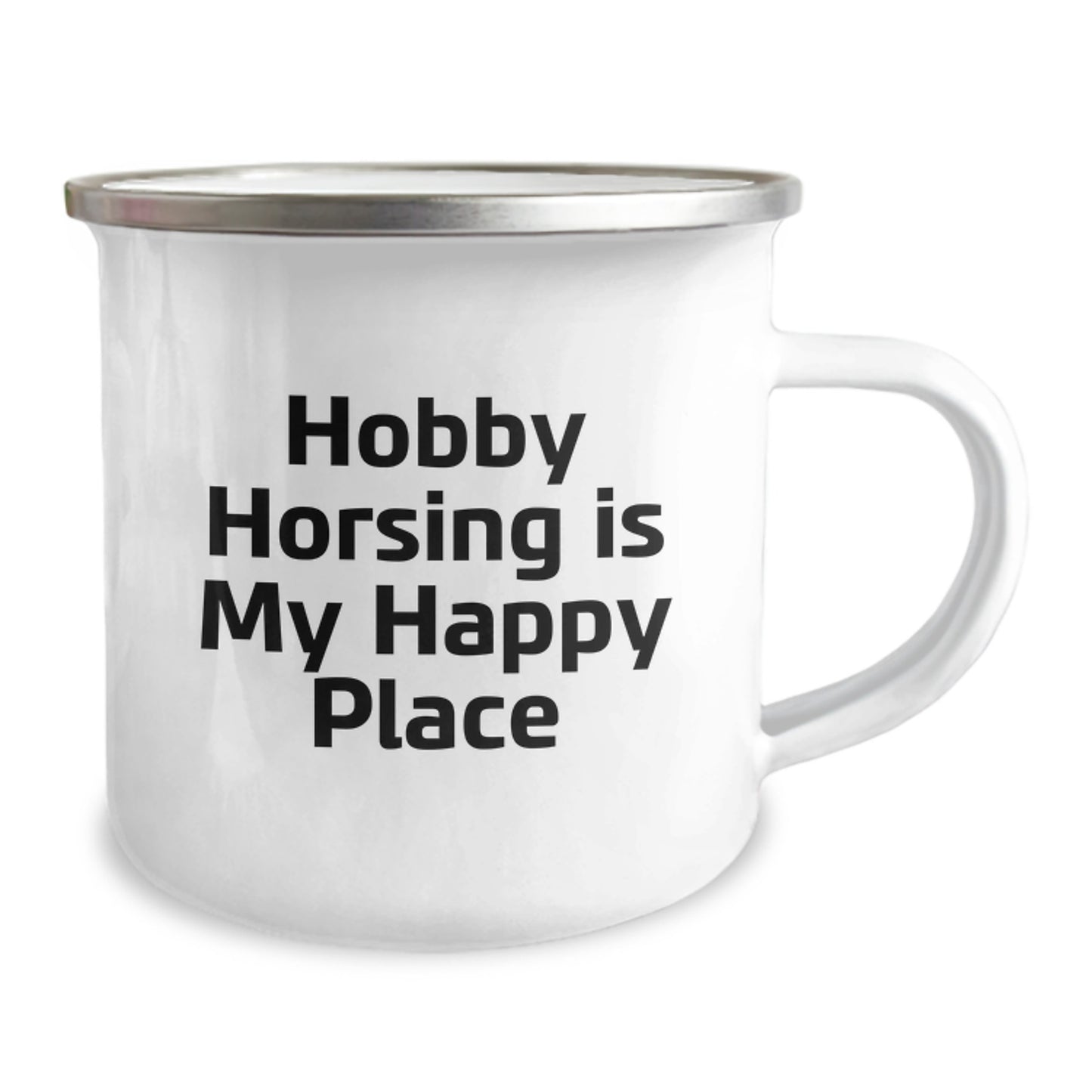 Hobby Horsing Gifts for Men Funny Enamel Camping Mug, Gifts from Friends for Dad on Father's Day Unique - Image 2