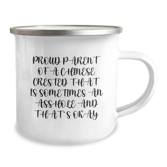 Funny Chinese Crested Dog Camping Mugs for Proud Parents, Gifts for Mom, Dad, or Any Chinese Crested Dog Enthusiast - Gifts from Friends, Family, or Men to Women - Image 2