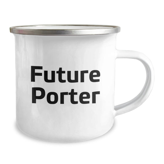 Funny Porter Camping Mug Gifts for Friends Birthday, Funny Quote by Porter, Gifts from Friends to Porter, Portable Camping Mug for Porter - Image 2