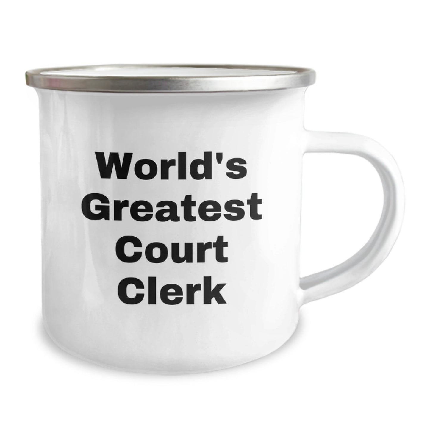World's Greatest Court Clerk, Funny Camping Mug, Unique Gifts for Court Clerk, Father's Day Unique Gifts for Men, Court Clerk Enthusiast Gifts from Friends - Image 2