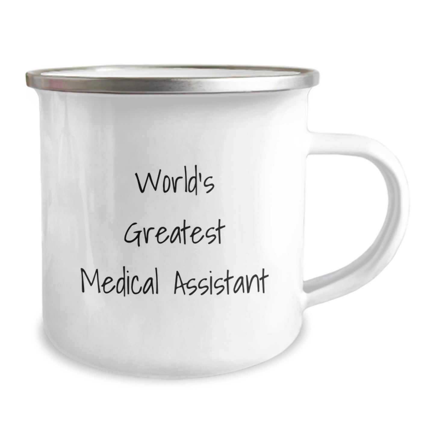 Funny Medical Assistant Gifts from Friends for Men - 'World's Greatest' Camping Mug, Stainless Steel with Enamel Finish - Image 2
