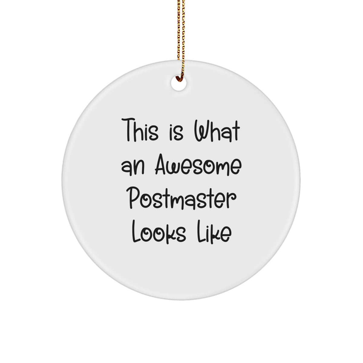 Postmaster Circle Ornament Gift Idea for Coworkers – Awesome Looks Like - Image 1