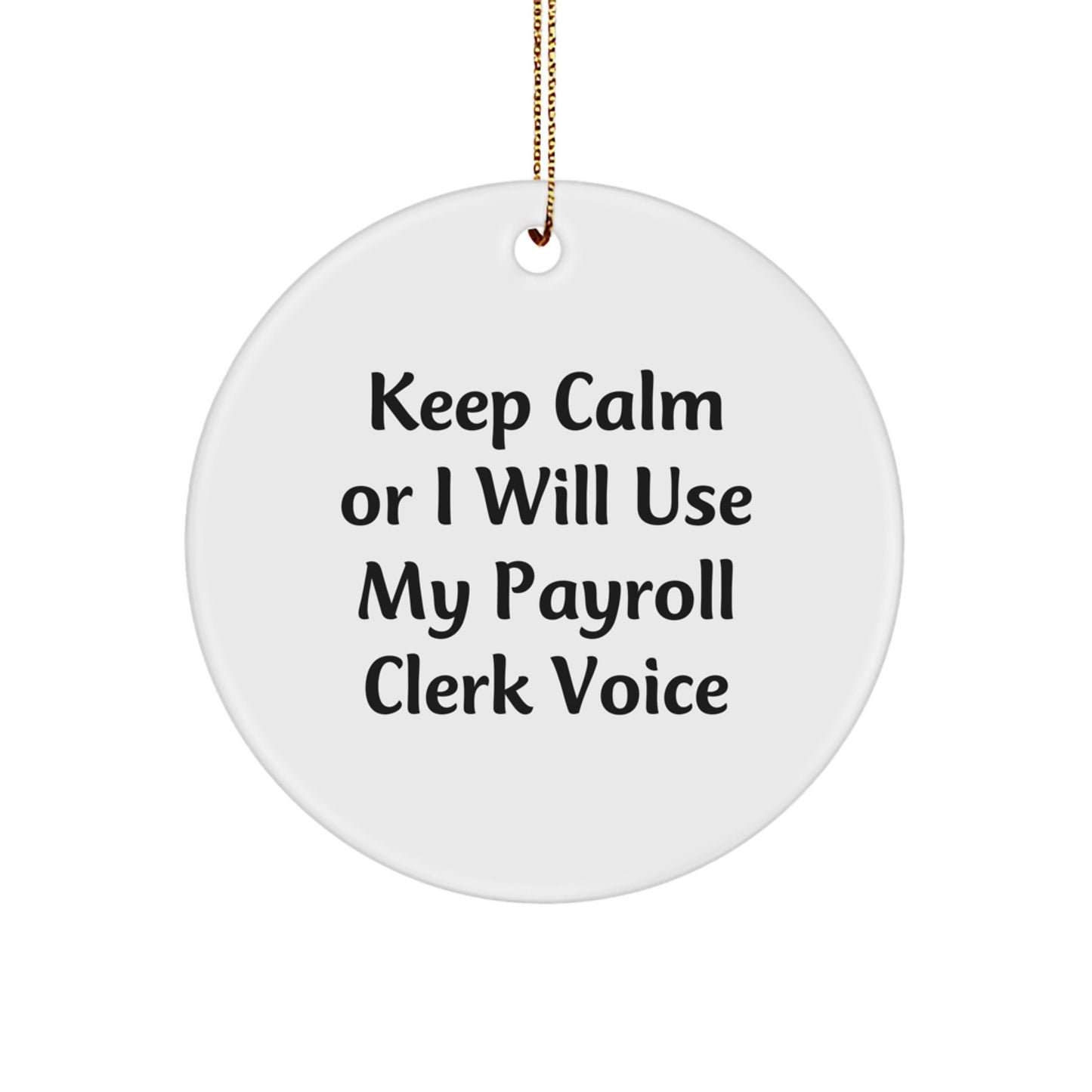 Payroll Clerk Keepsake Christmas Ornament for Him Gift - Image 1