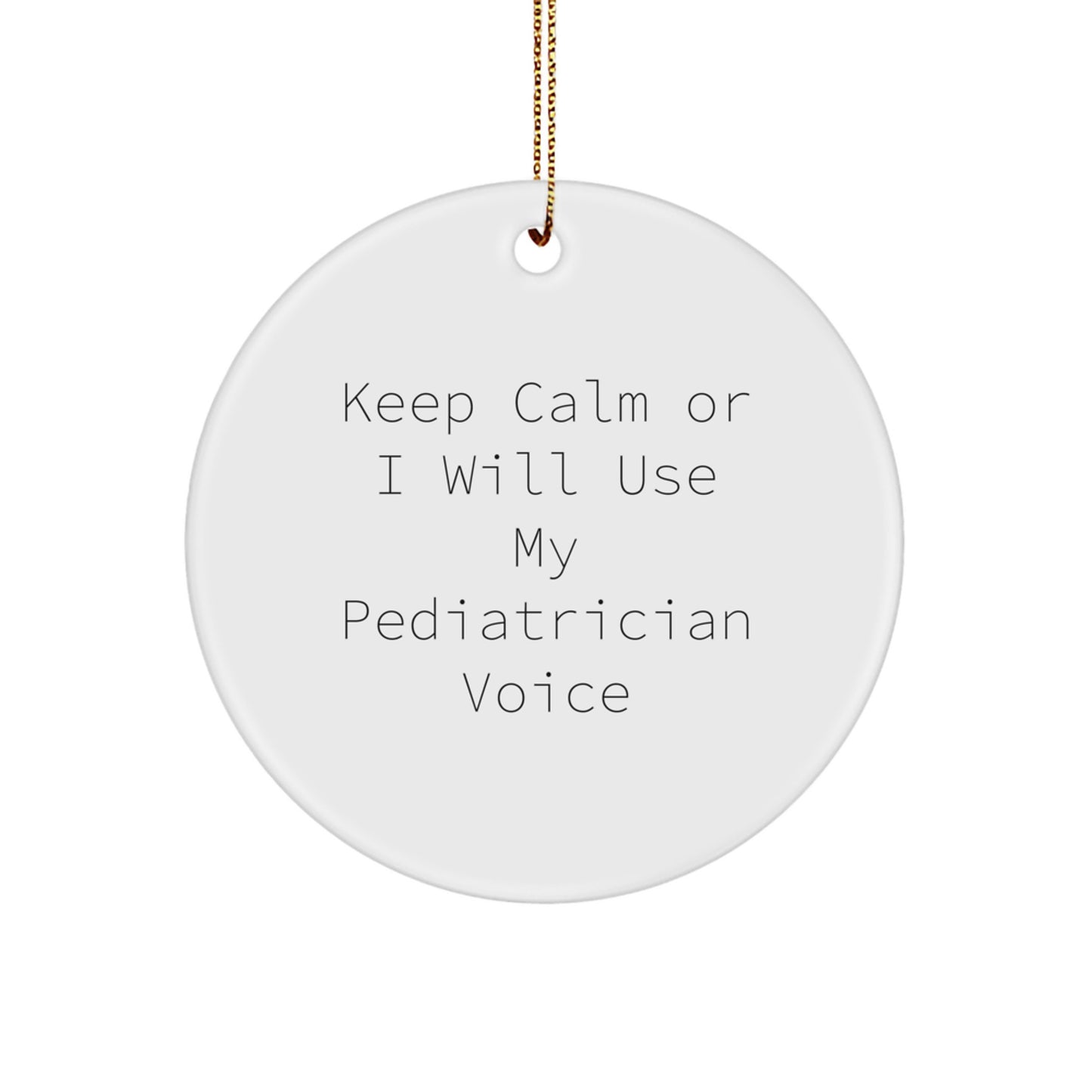 Christmas Gift Pediatrician Circle Ornament for Her Present - Image 1