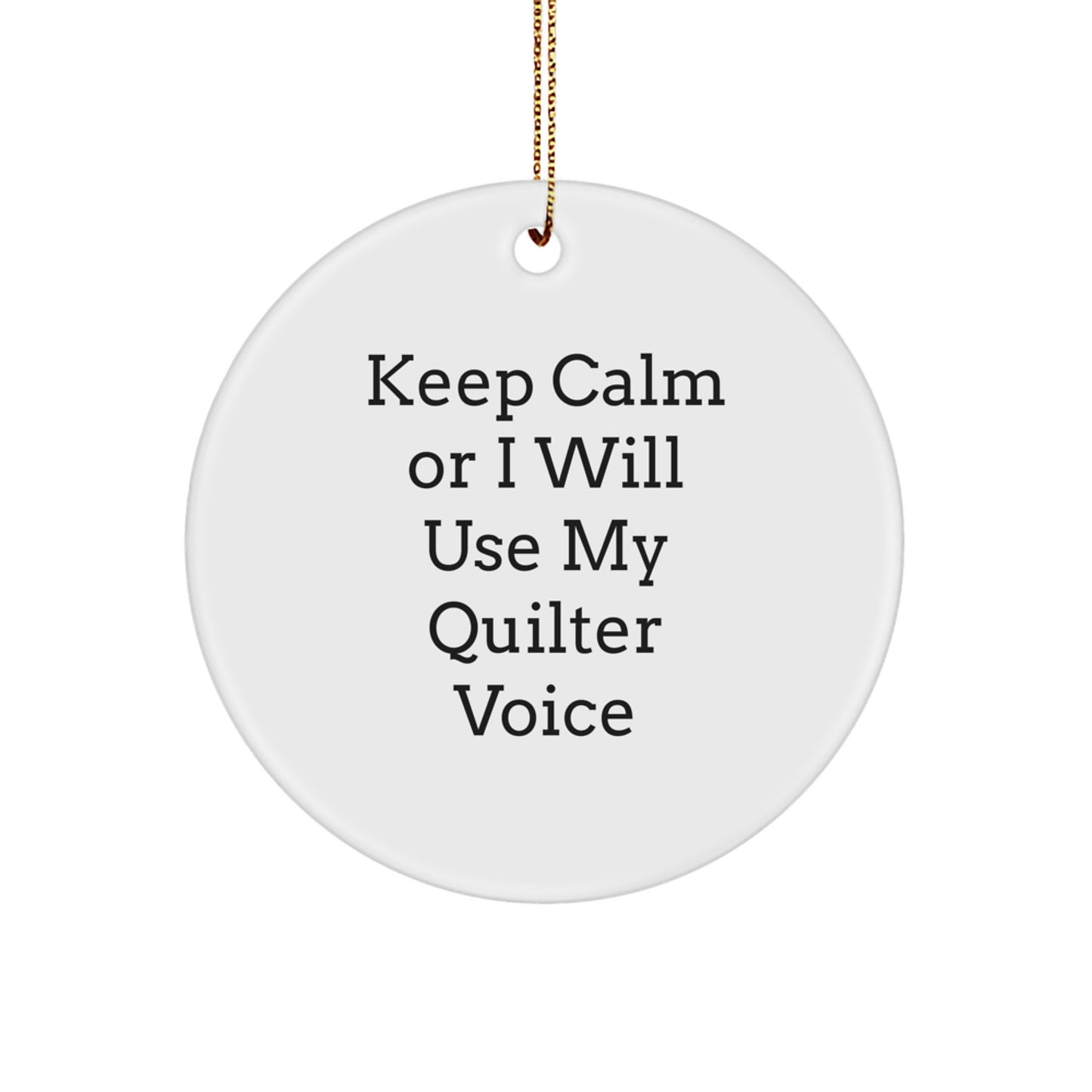 Christmas Gift for Her Quilter Circle Ornament Surprise Present - Image 1