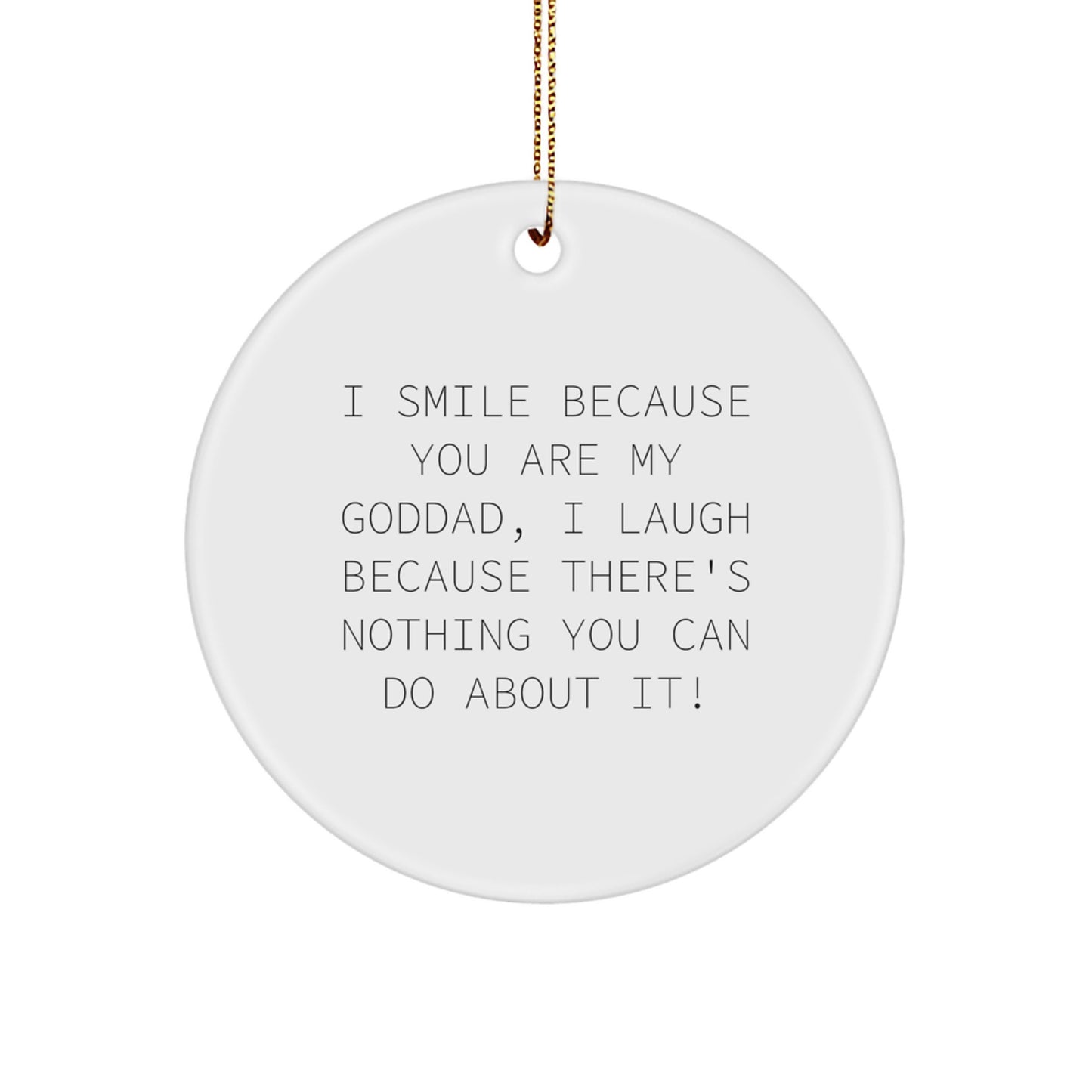 Novelty Christmas Ornament for Friends Goddad Quote Surprise Gift - Image 1
