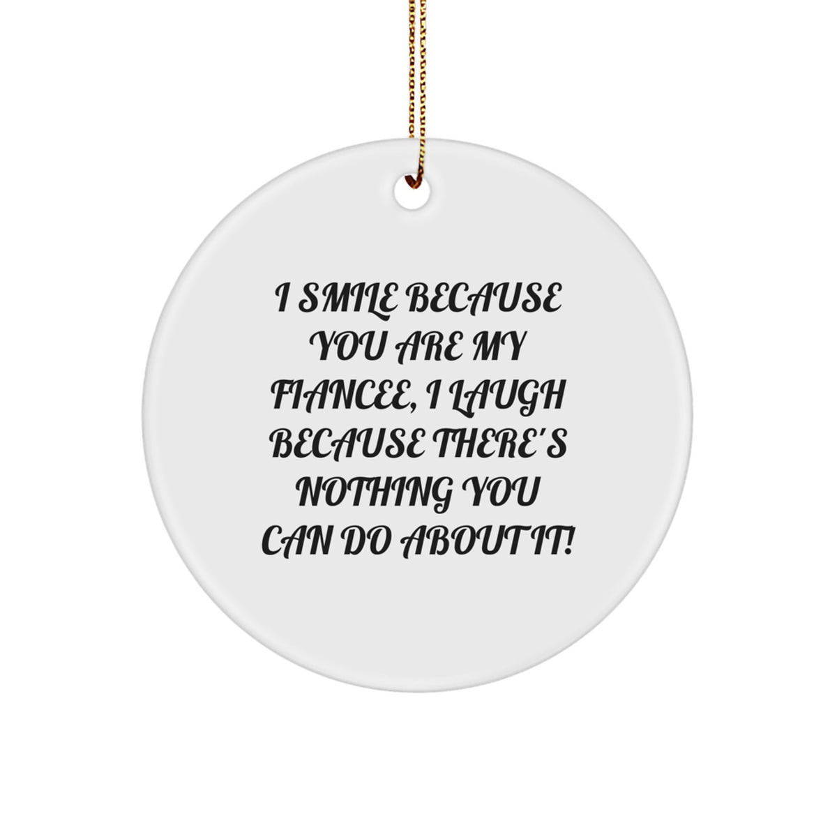 Fiancee Keepsake Christmas Ornament for Him Gift - Bright Love - Image 1