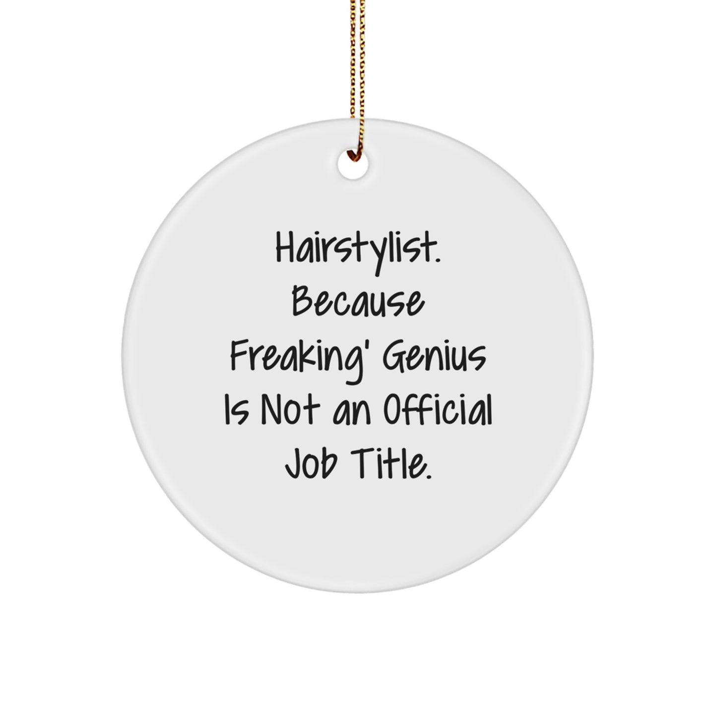 Unique Hairstylist Christmas Circle Ornaments Funny Gifts from Friends for Hairstylist - Image 1