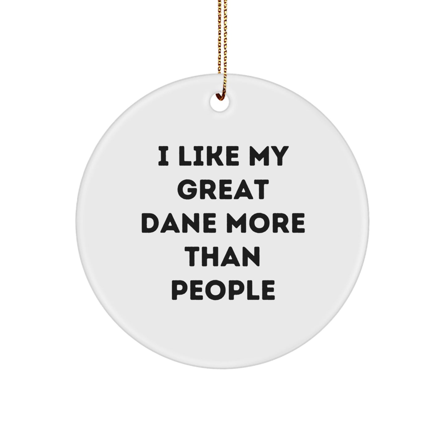 Funny Great Dane Dog Lover Circle Ornament Gifts from Family for Christmas Home Decor - Image 1
