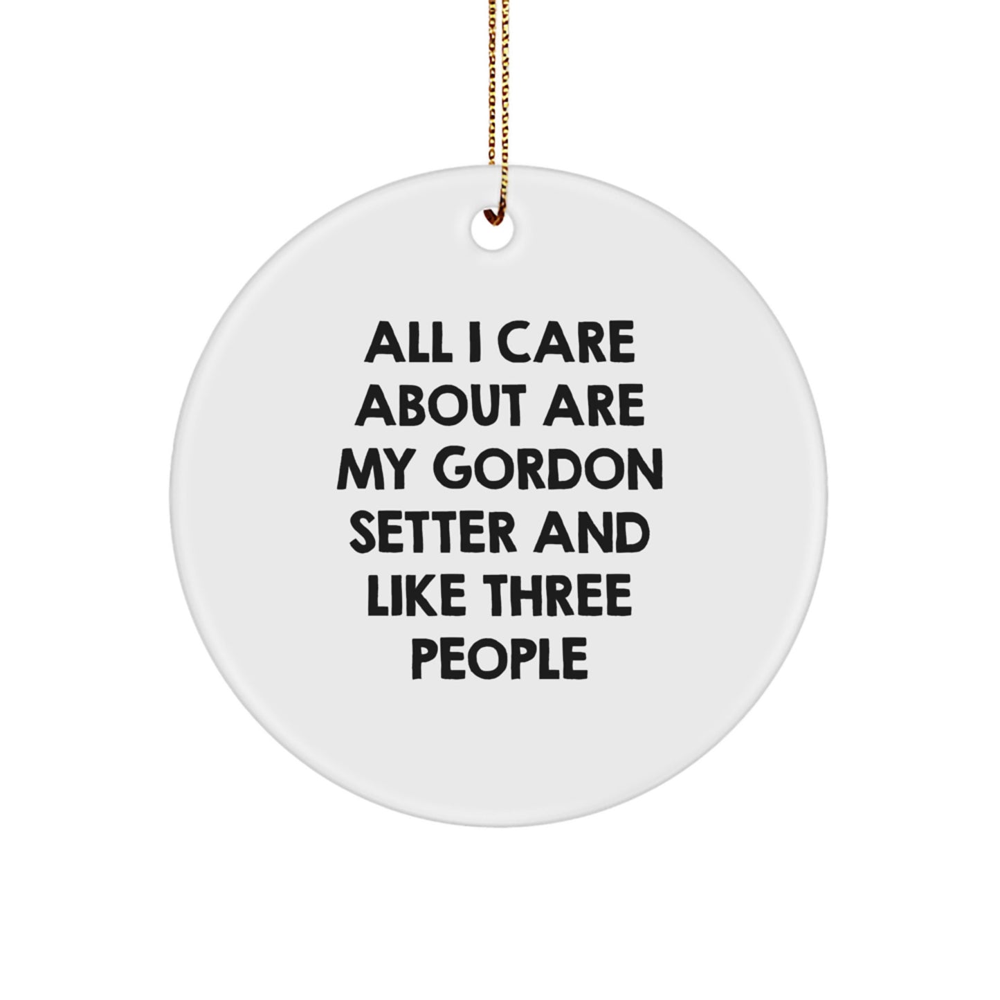 Funny Gordon Setter Dog Christmas Unique Gifts for Him from Friends - Circle Ornament for Gordon Setter Dog Enthusiasts - Image 1