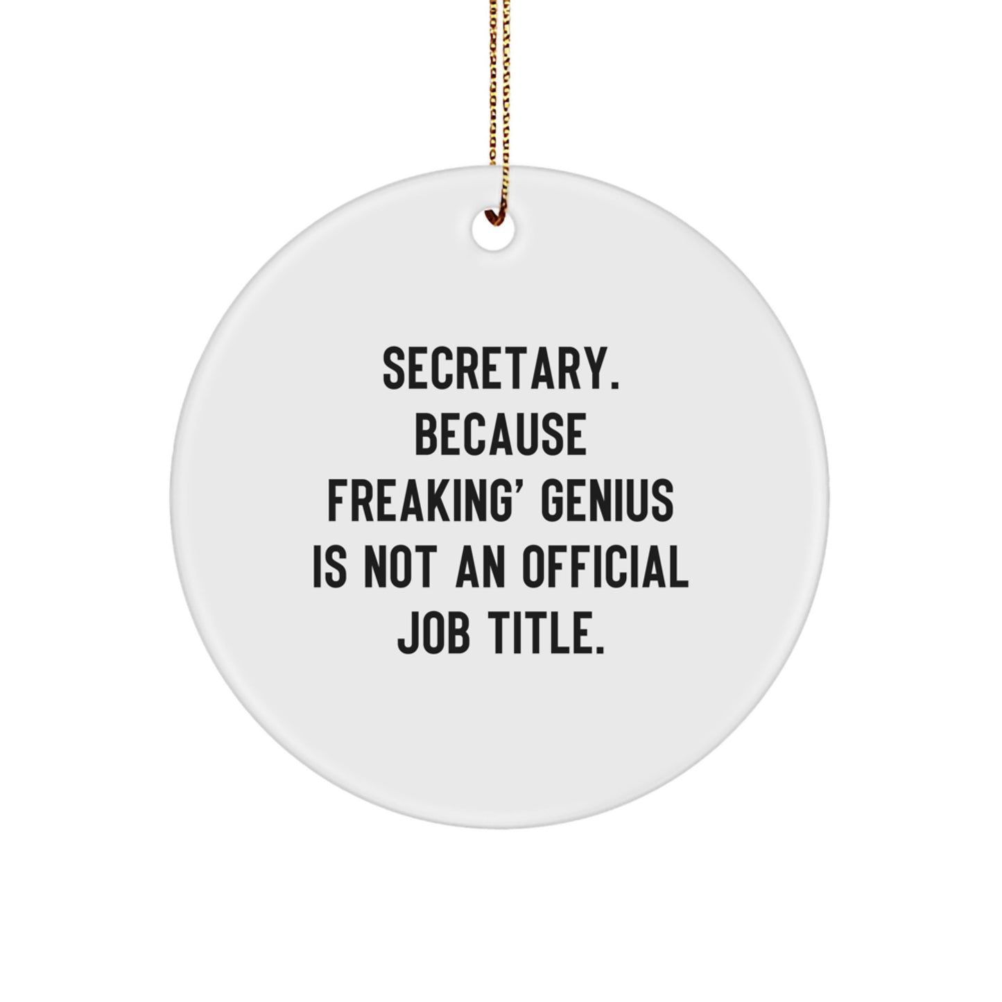 Secretary Keepsake Christmas Ornament for Him Gift - Office Hero - Image 1