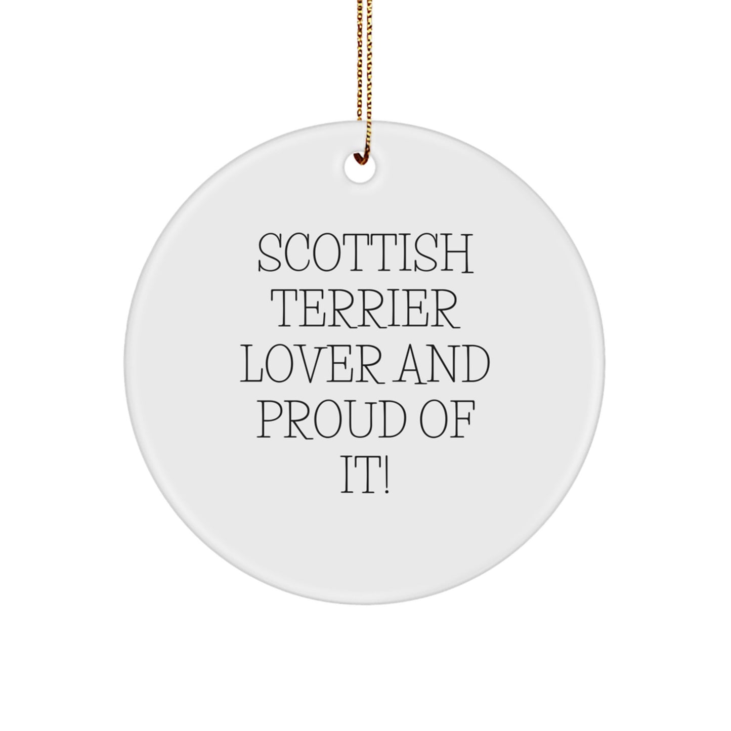 Funny Scottish Terrier Dog Circle Ornament Gifts for Scottish Terrier Lover, Gifts from Men to Women, Family, Friends, Coworkers, Christmas Unique Gifts - Image 1