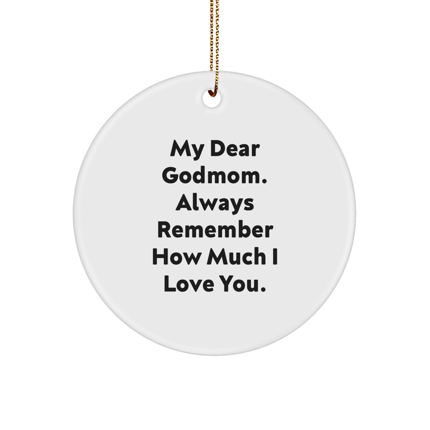 Merry Godmom Christmas Ornament Idea Gift for Coworkers Surprise - Image 1