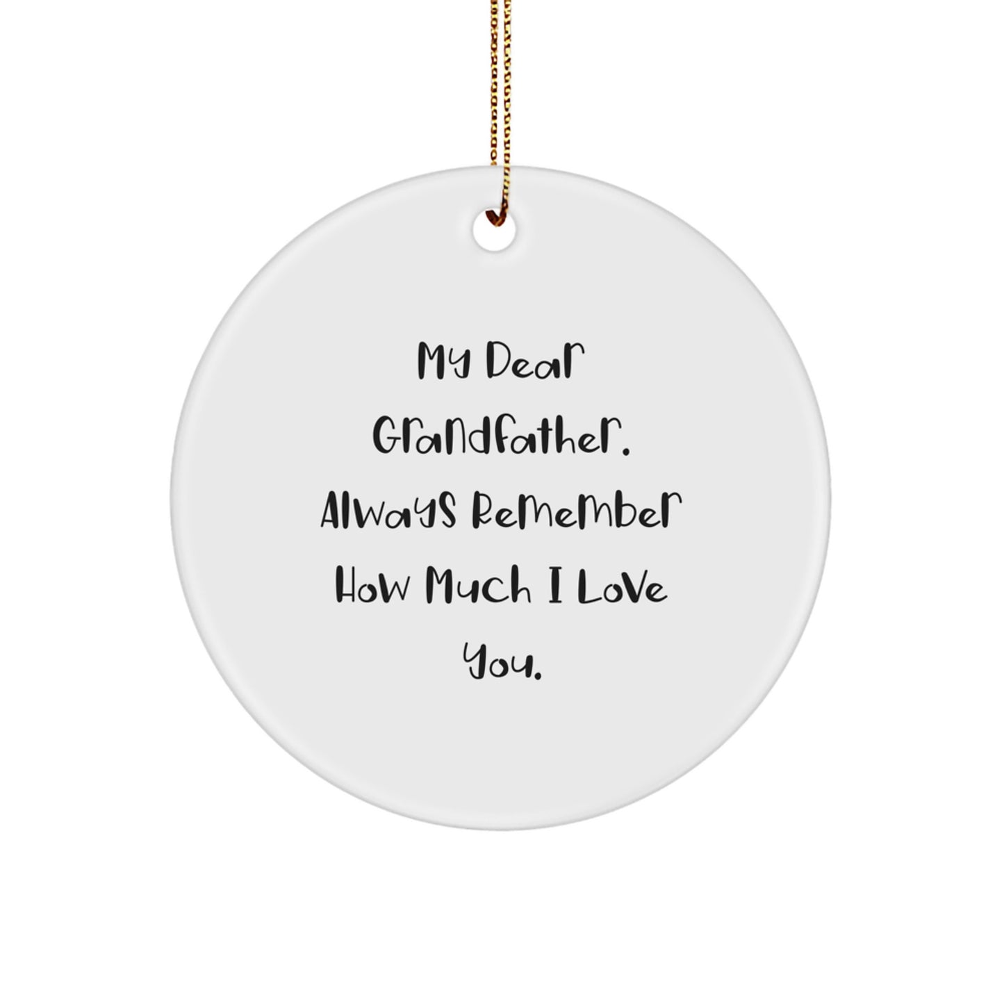 Christmas Gift for Dad Present Grandfather Circle Ornament - Image 1