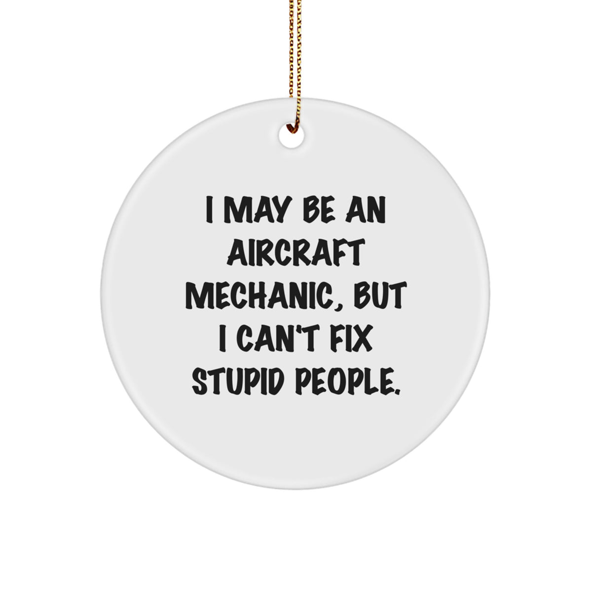 Aircraft Mechanic Christmas Ornament Idea for Coworkers Fun Gift - Image 1