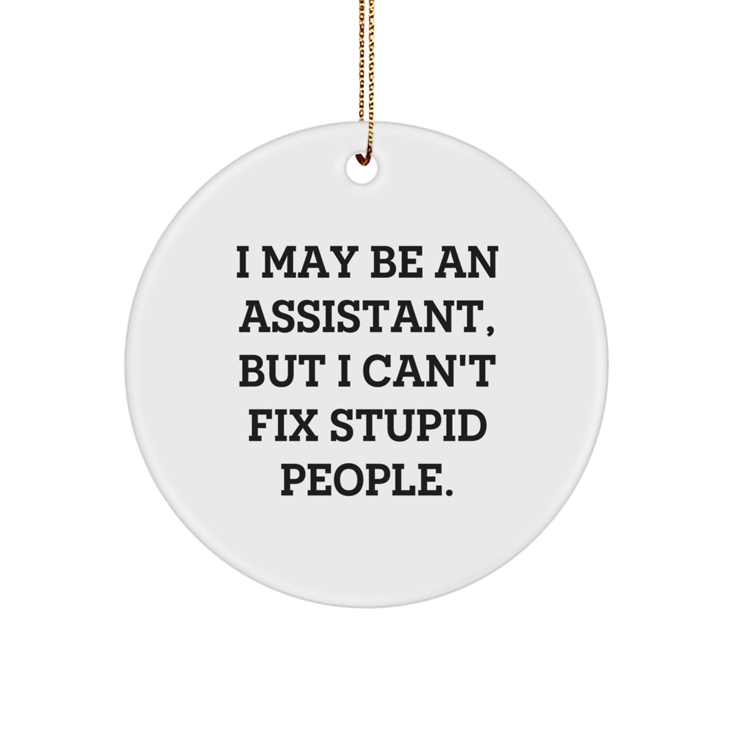 Funny Assistant Gifts for Women Friends Family - I May Be An Assistant Circle Ornament, Christmas Unique Gifts, Assistant Decoration, Assistant Lover, Friends and Family Unique Gift - Image 1