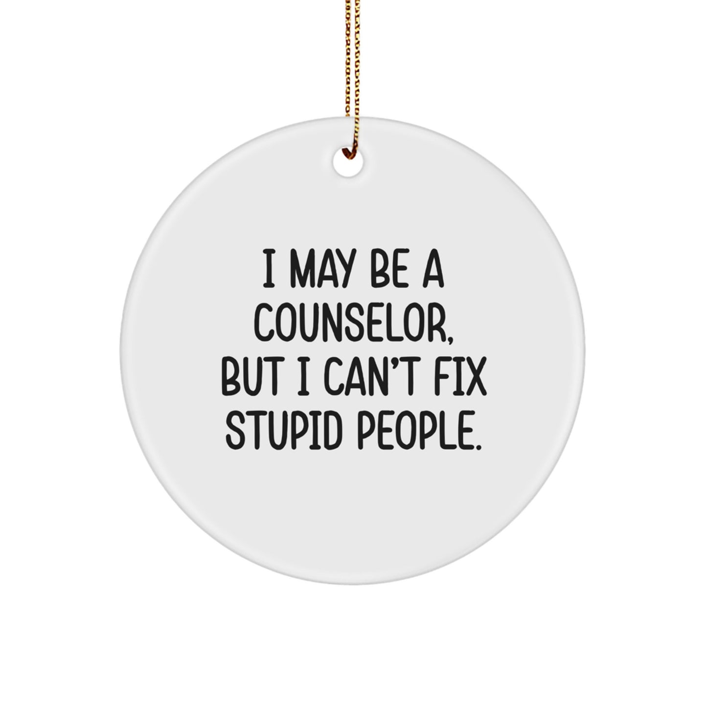 Witty Counselor Christmas Ornament Gift for Friends - Image 1