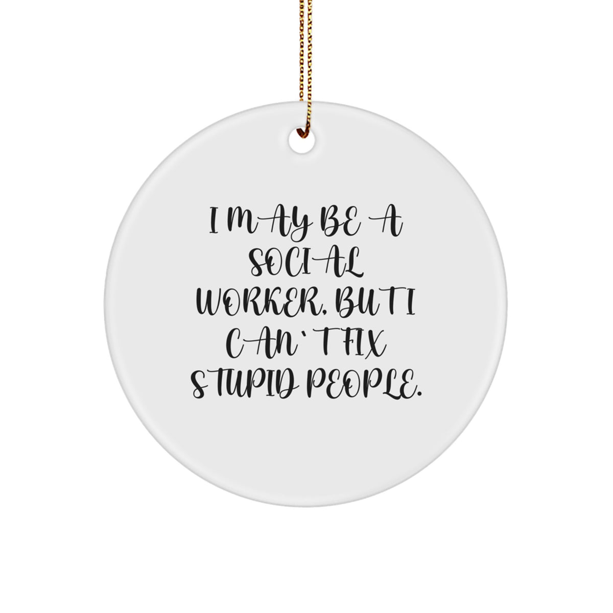Social Worker Keepsake Bright Holiday Festive Tree Ornament for Him Gift - Image 1