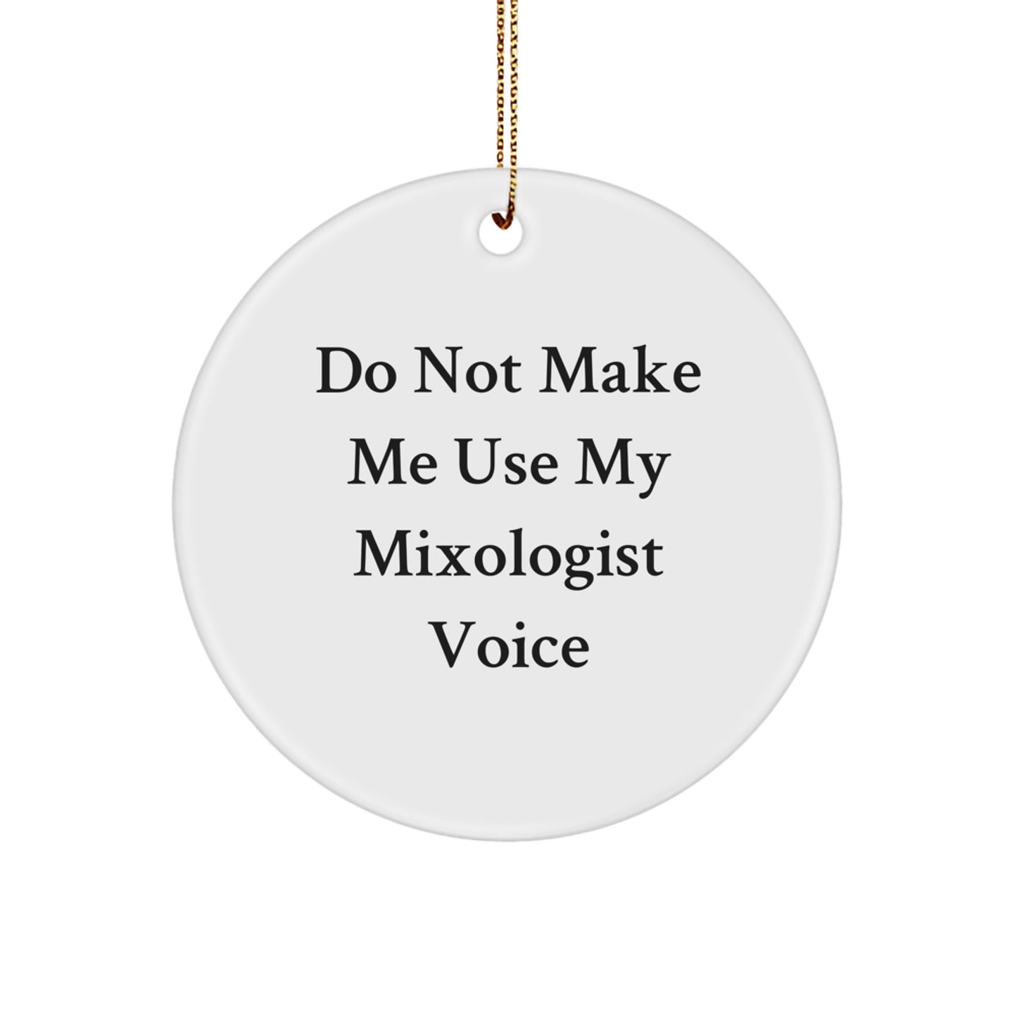 Christmas Gift for Her Mixologist Ornament Present with a Witty Quote - Image 1