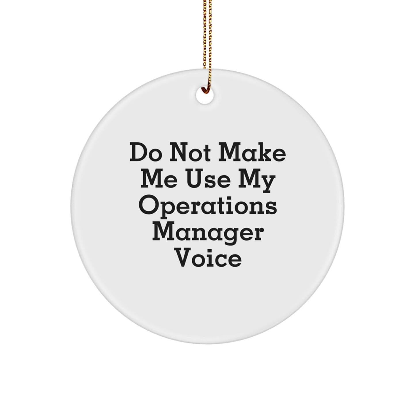 Whimsical Operations Manager Circle Ornament Christmas Gift for Friends - Image 1