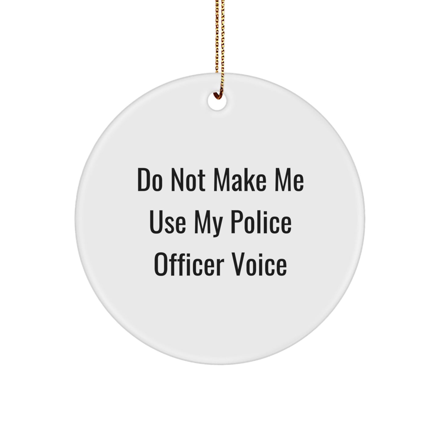 Police Officer Treasure Circle Ornament for Family Bright Christmas Gift - Image 1