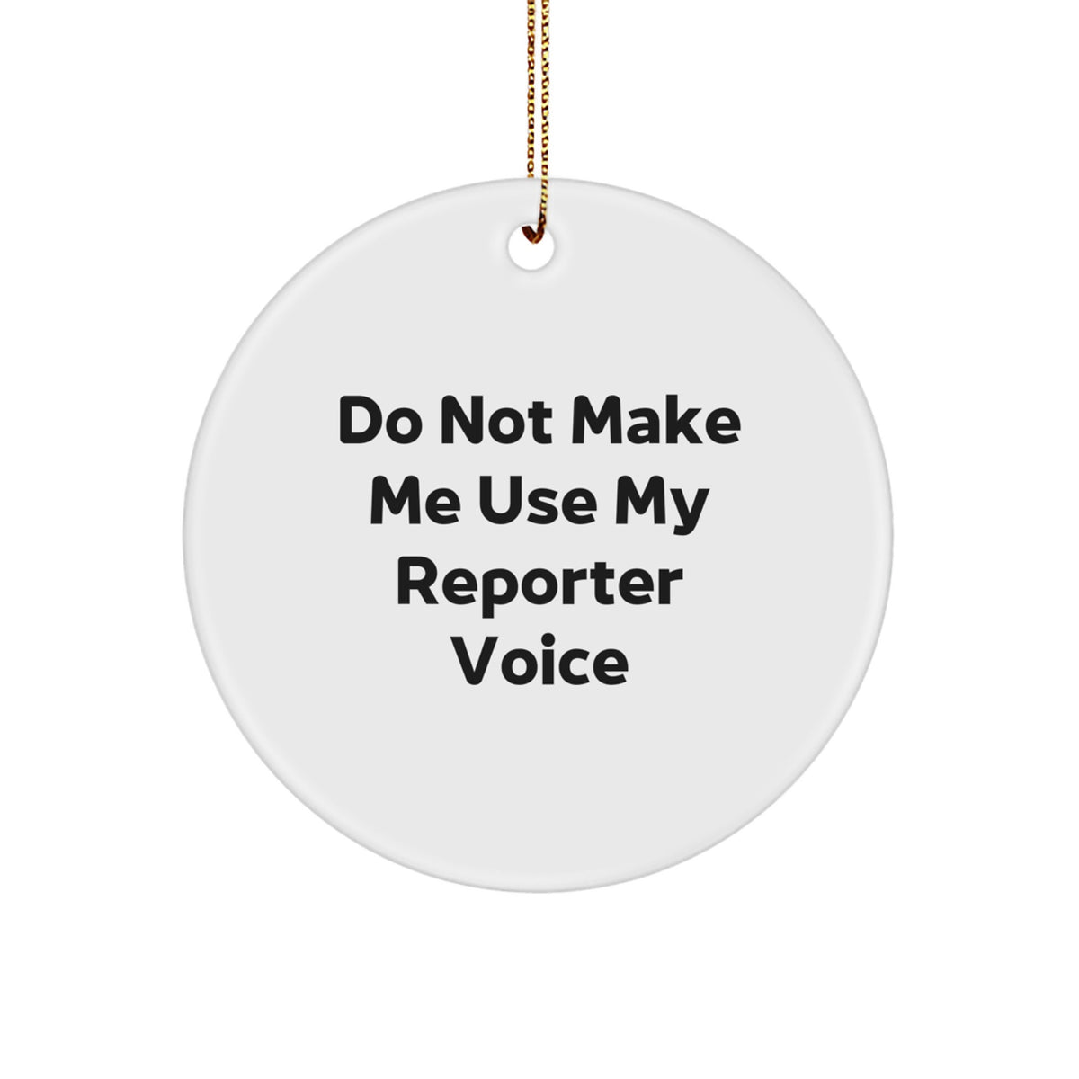 Reporter Keepsake Christmas Ornament for Him Gift - Holiday Keepsake - Image 1