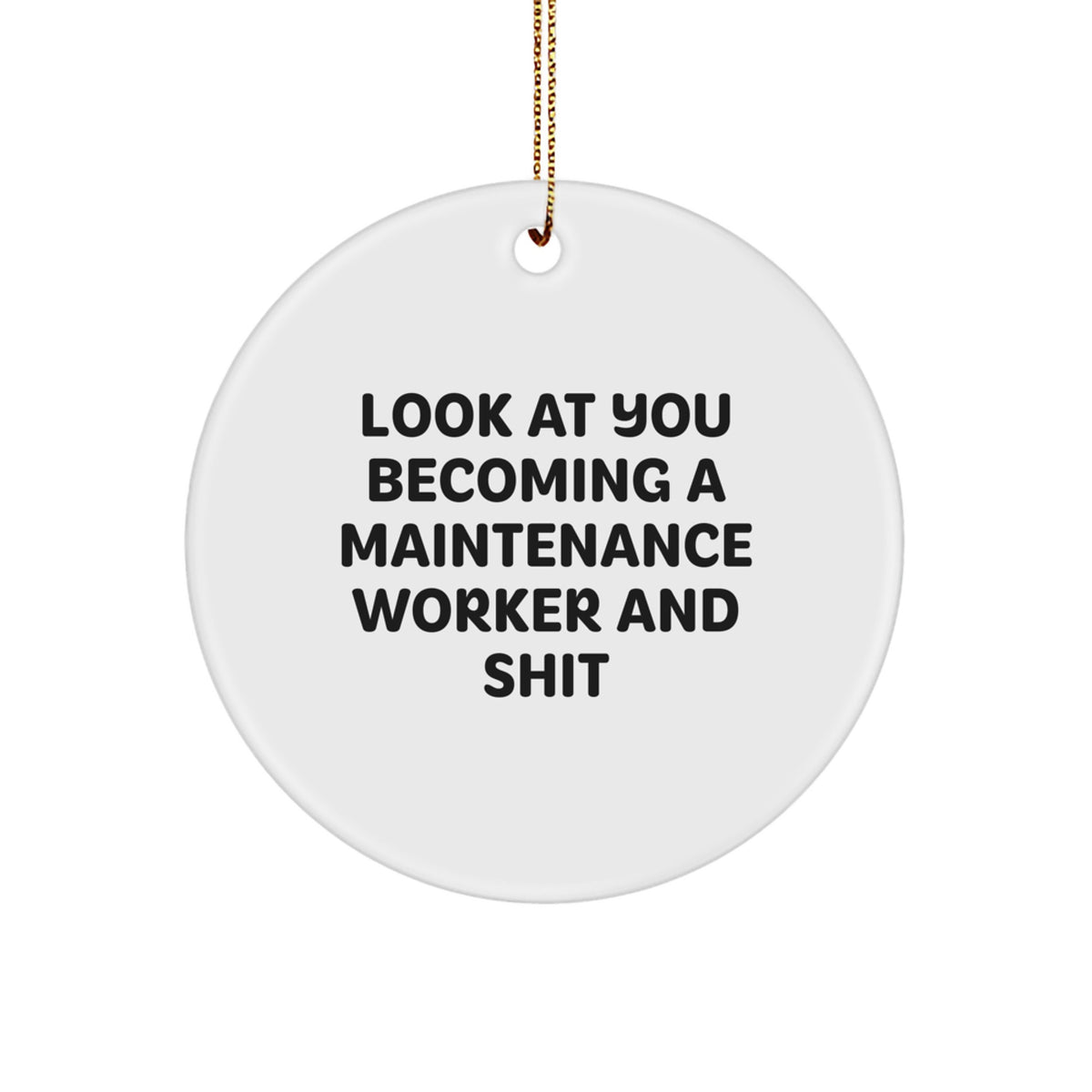 Maintenance Worker Christmas Ornament Gift for Coworkers Idea - Image 1