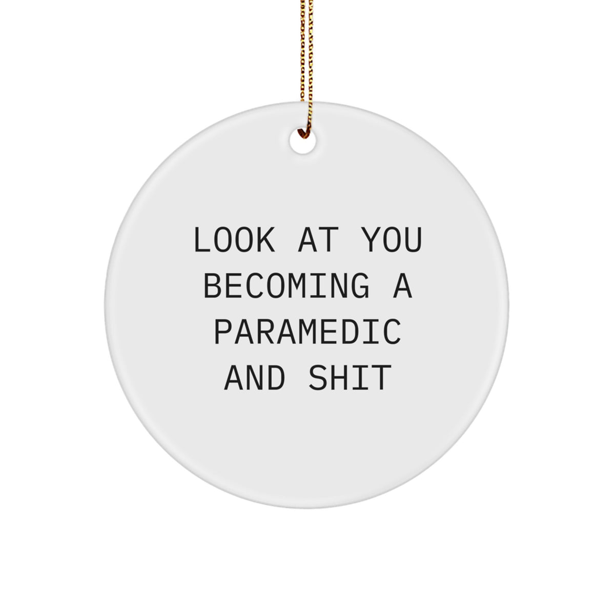 Paramedic Keepsake Christmas Ornament for Him Gift Brightly Printed - Image 1