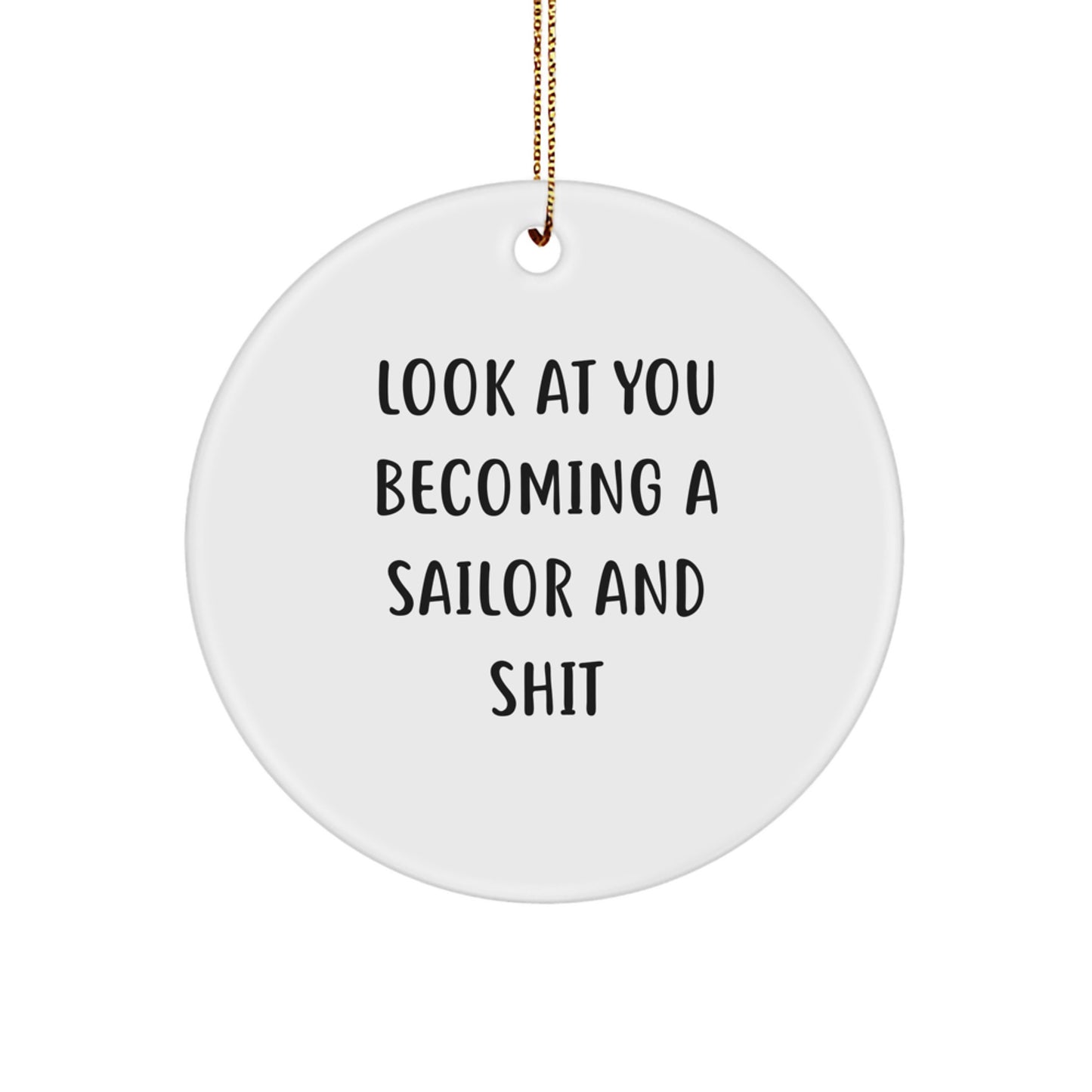 Christmas Gift for Her Sailor Ornament Present Look At You Becoming A - Image 1