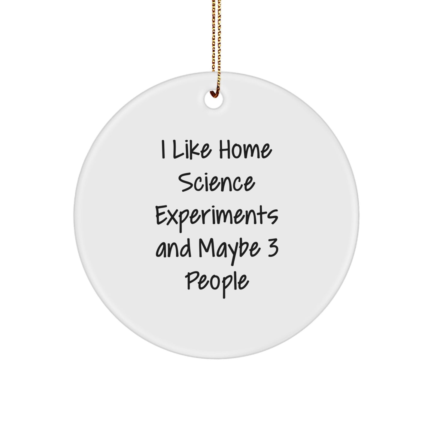 Funny Home Science Experiments Gifts from Friends - Circle Ornament for Home Science Experiments Enthusiasts, Christmas Unique Decorations - Image 1