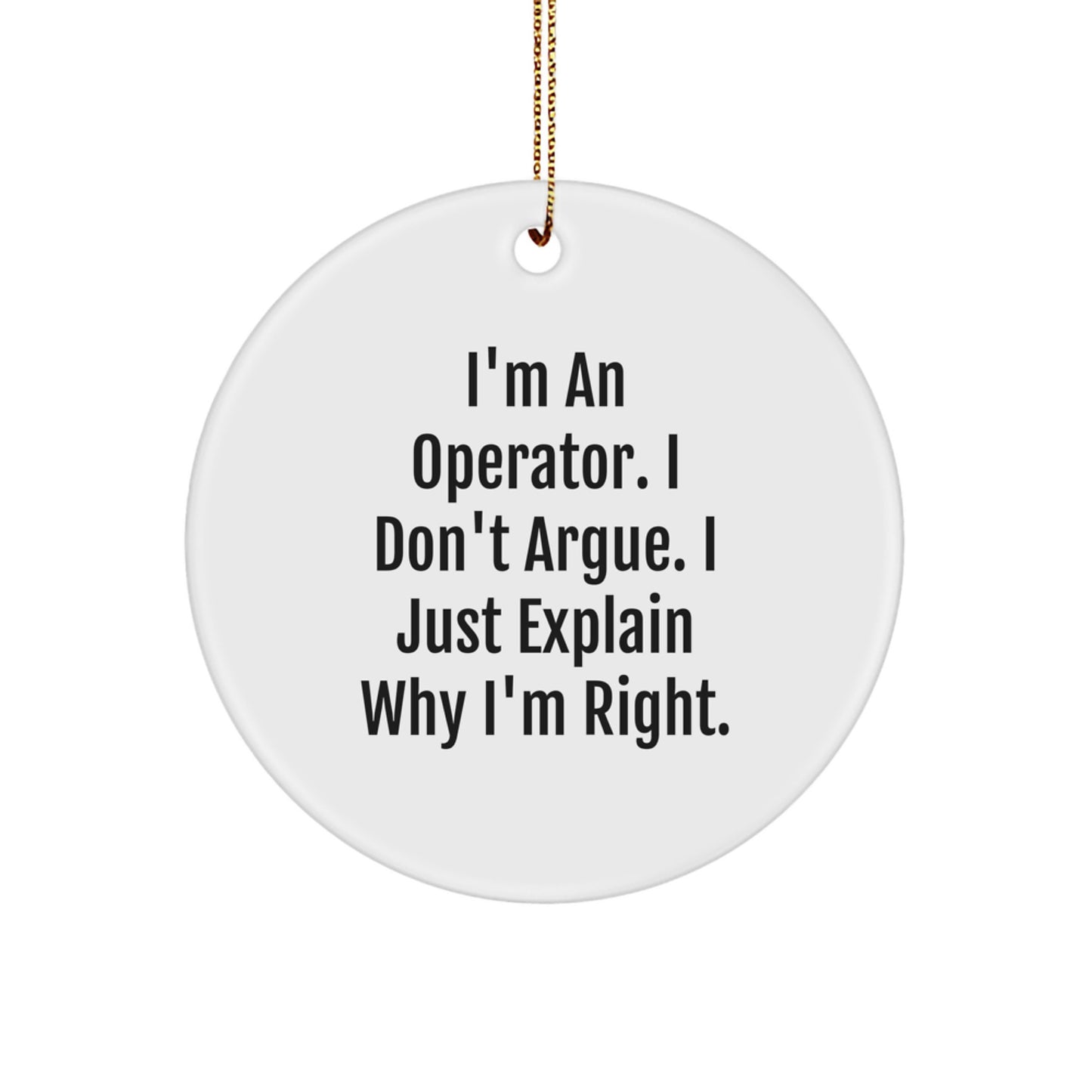 Operator Circle Ornament for Family Treasure Christmas Gift - Image 1