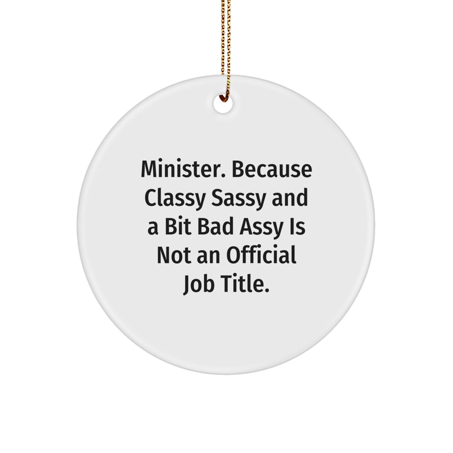 Funny Minister Gifts from Santa - Christmas Unique Gifts for Minister Friends - Image 1
