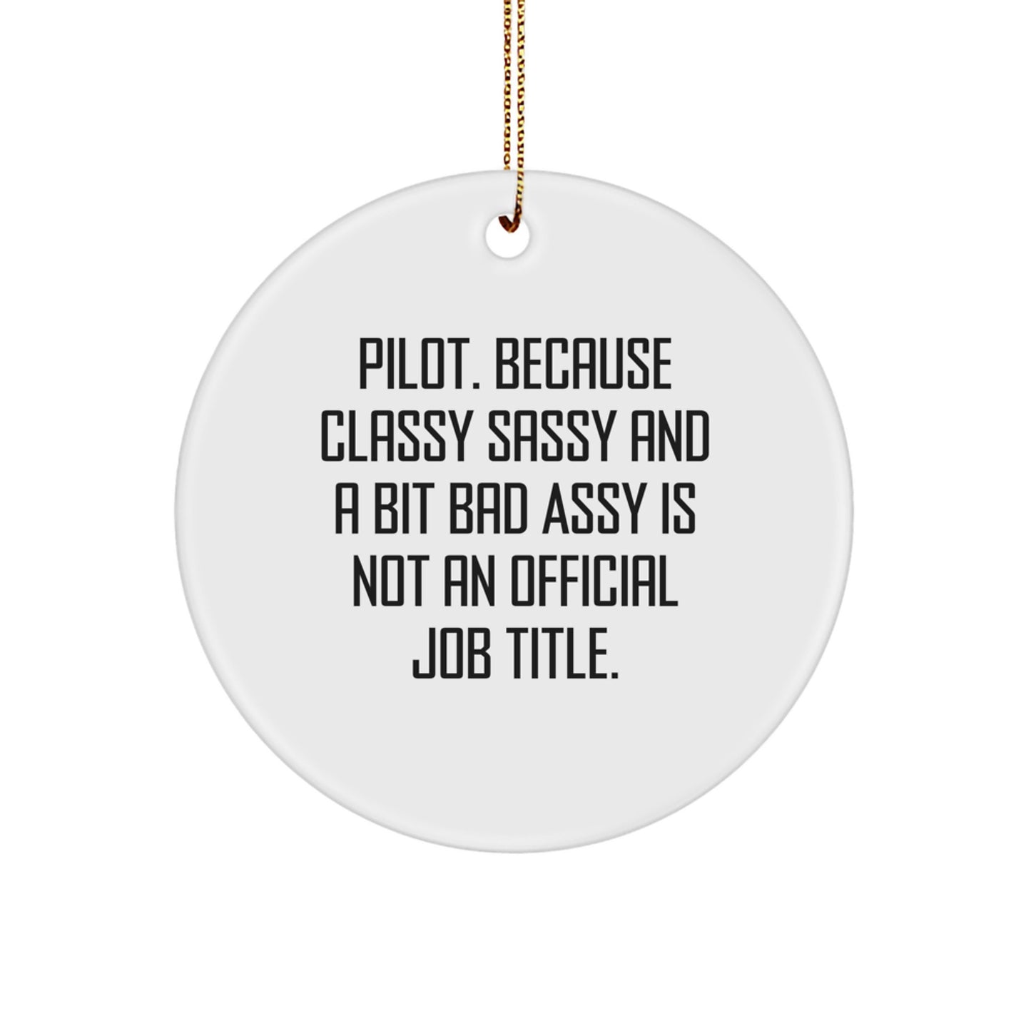 Favorite Pilot Circle Ornament for Kids Surprise Christmas Gift - Image 1