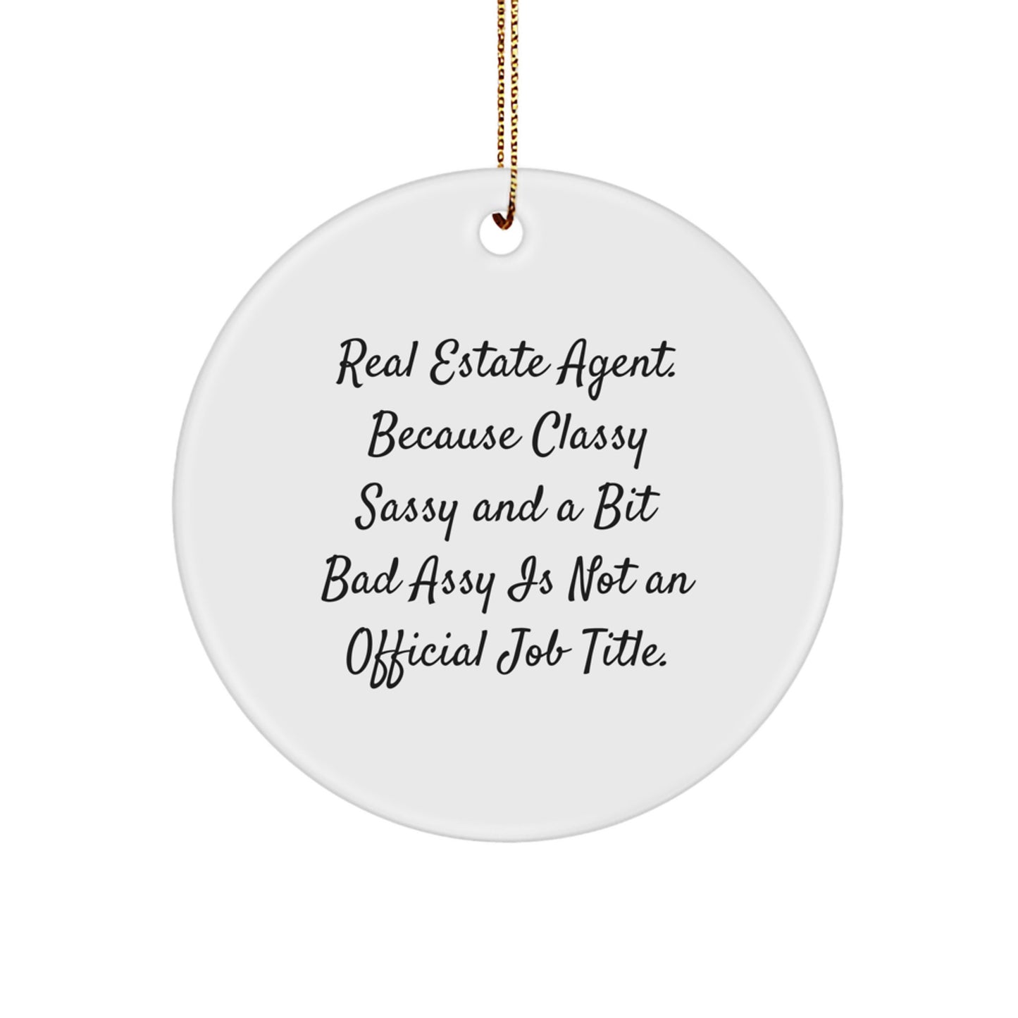 Christmas Gift for Teens Real Estate Agent Surprise Ornament - Image 1