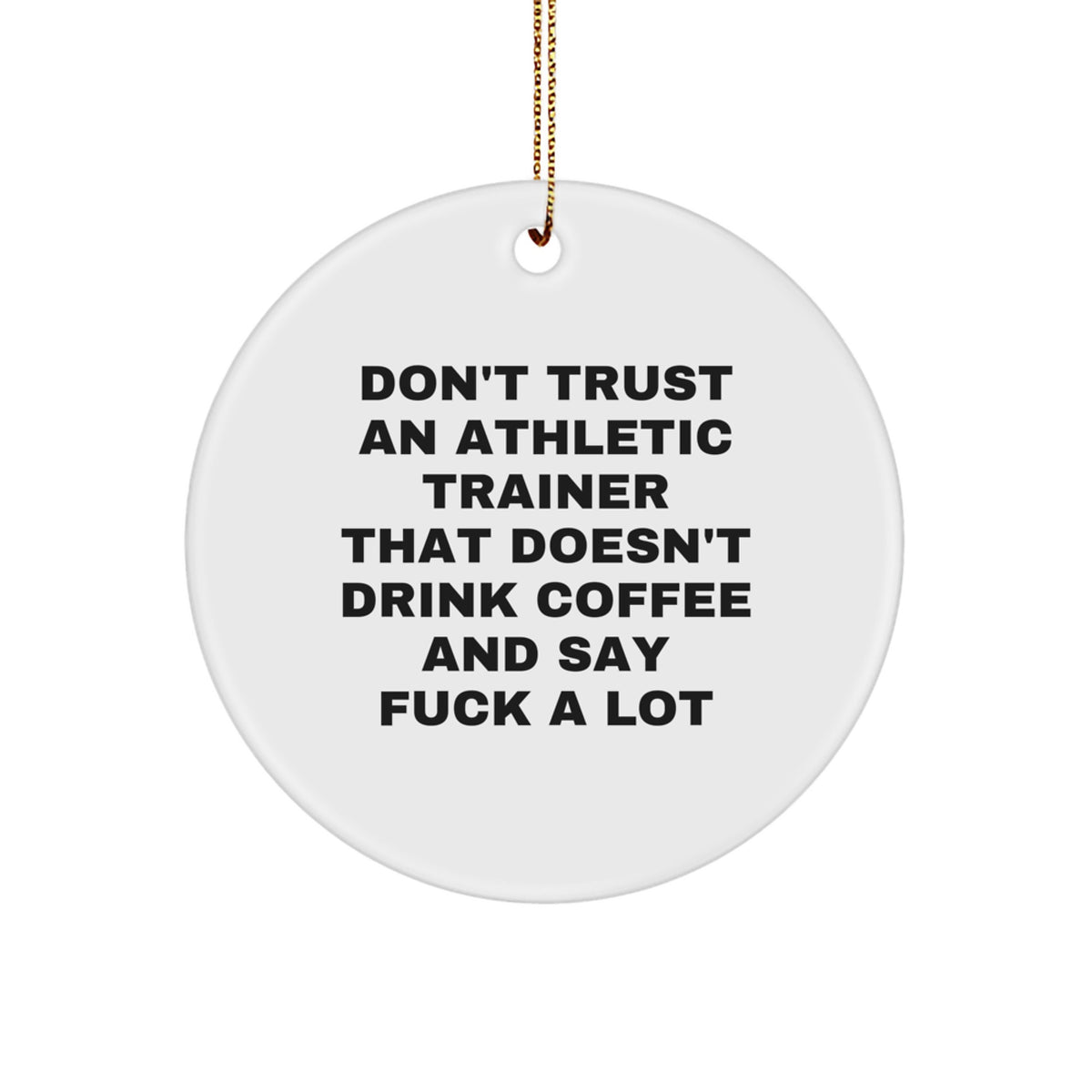 Athletic Trainer Keepsake Christmas Ornament for Him Coffee Lover Gift - Image 1