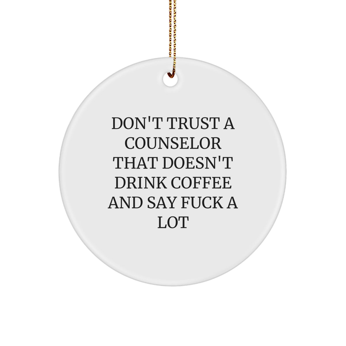 Counselor Favorite Circle Ornament for Kids Christmas Gift - Image 1