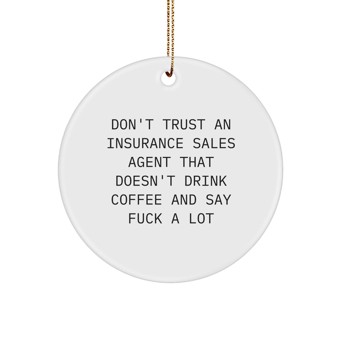 Insurance Sales Agent Christmas Ornament Idea for Coworkers Gift - Image 1