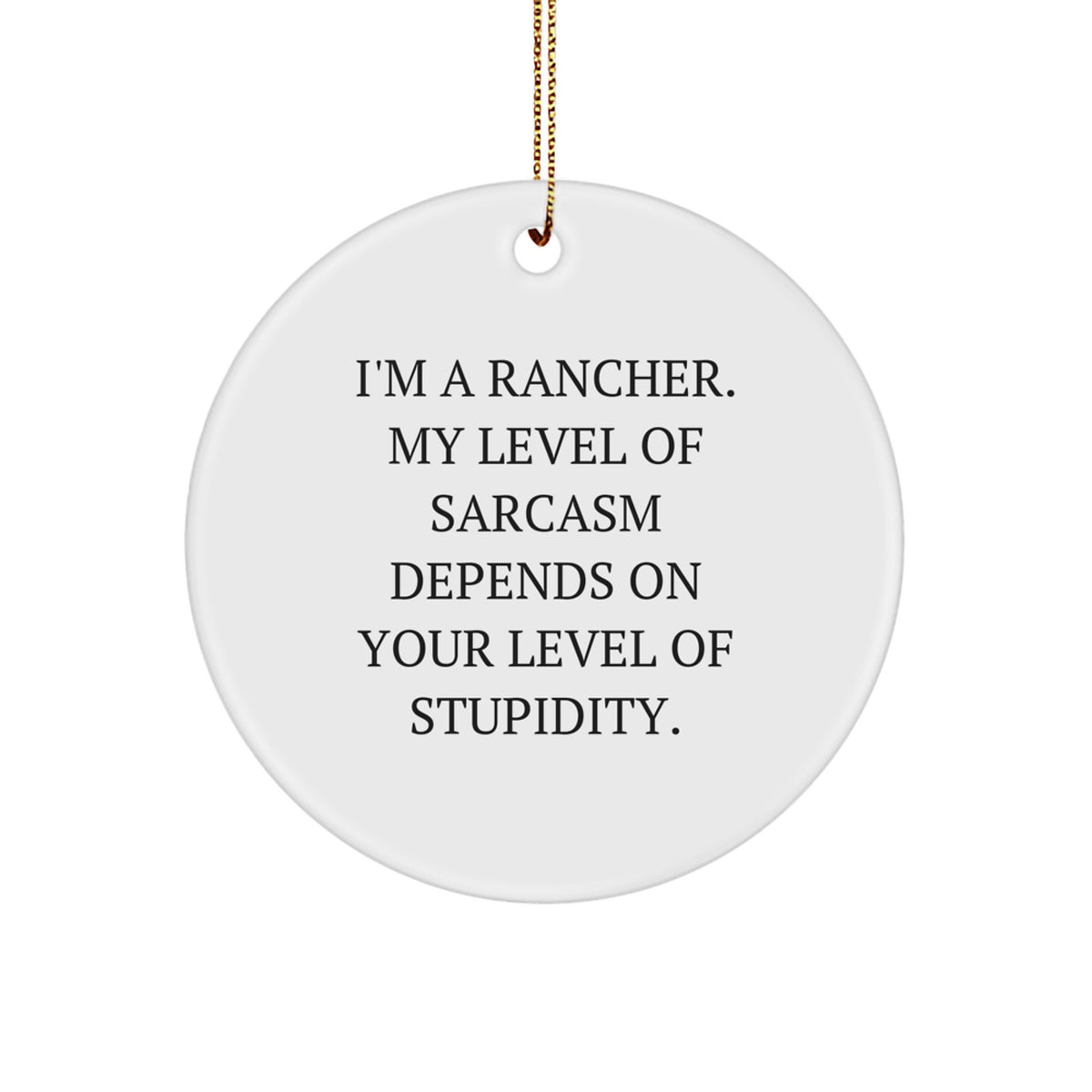 Christmas Unique Gift Rancher Circle Ornament I'm a Rancher for Her Present - Image 1
