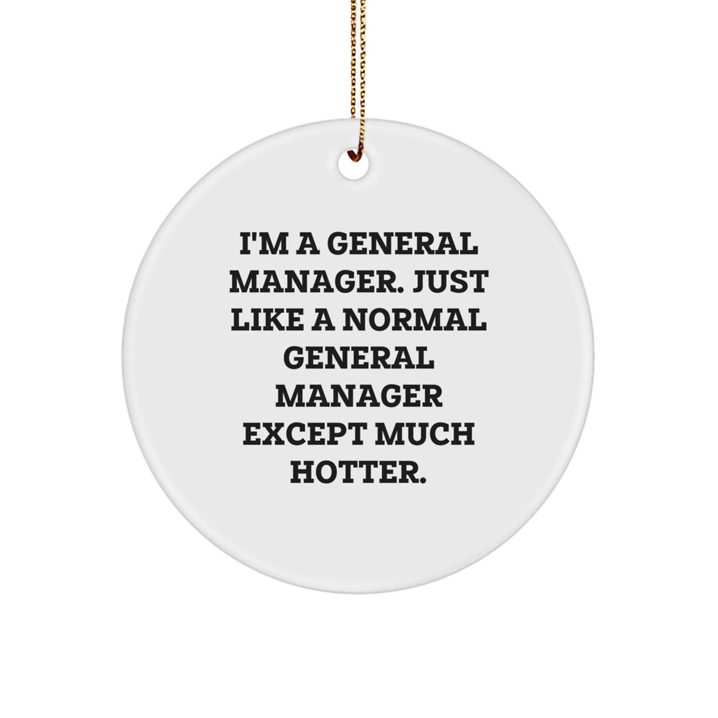 General Manager Keepsake Christmas Ornament for Him Gift - Image 1
