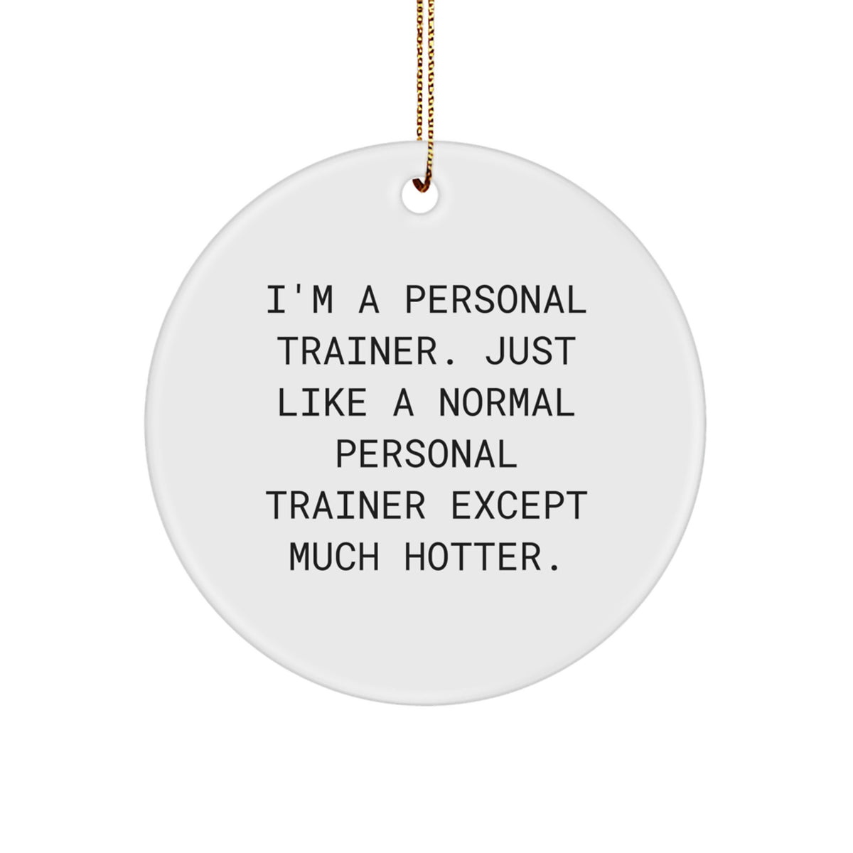 Funny Personal Trainer Gifts for Men - Christmas Unique Decorations with Circle Ornament, Gifts from Friends for Personal Trainer - Image 1