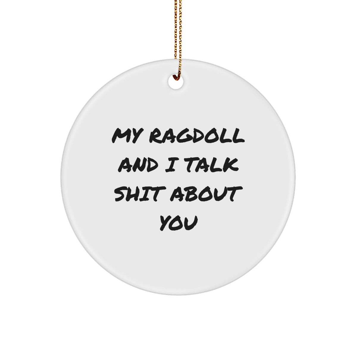 Christmas Gift Keepsake Ornament for Her Ragdoll Cat - Image 1